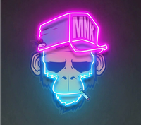 IP65 Akrilik Sanat Bar Neon Işıkları UV LED Işık Kaynağı Tütün Dükkanları ve Barlar için Duvar Dekoru