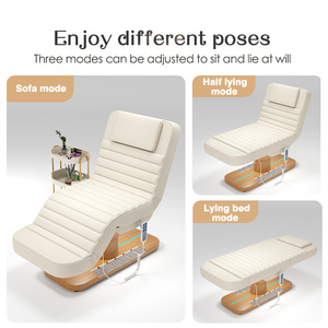 Modern Design Adjustable Facial Bed for Beauty Tattoo Massage Salon Spa Bathroom Furniture PU Leather - Product Image 5