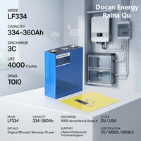 Cellule de batterie LiFePO4 prismatique Docan EVE LF334 3.2V 334Ah, 360Ah, 4000 cycles, 1075Wh d'énergie, cellule de batterie pour camping-car, pour système hors réseau