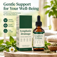 Gouttes de soutien lymphatique à marque privée pour le soulagement des ballonnements et le renforcement immunitaire, 2 fl oz, livraison rapide