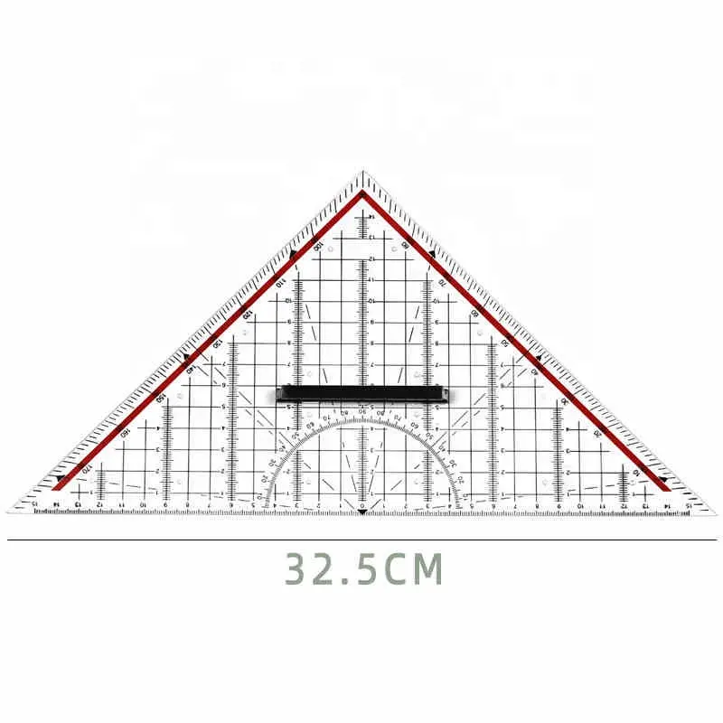 Designer Multifunctional Triangular Ruler With Handle Drawing Architecture Scale Ruler