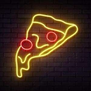 Fabricant Dropshipping Enseigne au néon personnalisée Livraison rapide Tranche de <span class=keywords><strong>pizza</strong></span> personnalisée Enseigne au néon Burger pour décor de café - Product Image 1
