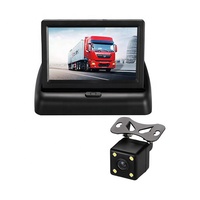 Caméra de recul universelle 4 LED avec moniteur LCD Portable de 5 pouces, petit écran 12V avec ligne de stationnement pour véhicule de voiture