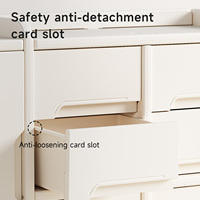 Étagère de rangement autoportante en plastique moderne et minimaliste pour enfants, organisateur domestique, armoire de rangement pour essentiels de bébé et station d'alimentation