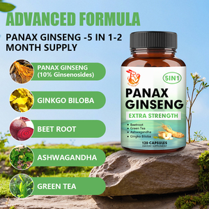Suplemento para el Cuidado de la Salud, Cápsulas de Jengibre Panax con Té Verde y Ashwagandha para un Apoyo Cognitivo Saludable, Cápsulas para la Salud General - Product Image 5