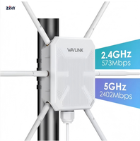 Point d'accès WiFi 6 AX 3000M extérieur étanche, routeur maillé sans fil double bande 2.4G/5G, extension WiFi 6 Wavlink WN588HX3
