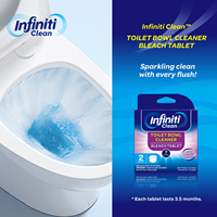 Infiniti Tablettes nettoyantes écologiques à libération lente pour cuvettes de toilettes, éliminateur d'odeurs, blanchiment automatique, élimination des taches, fraîcheur