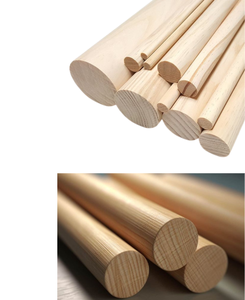 Varillas Redondas de Madera Natural Pulida y Duradera - Técnica de Corte Moderna para Decoración Navideña y Regalos DIY - Product Image 1