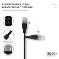 Kabel USB A ke USB C 3A Pengisian Cepat, Kabel Data Tipe C Berbahan Nilon Kepang, Cangkang Aluminium, Kabel Charger 480Mbps untuk Smartphone