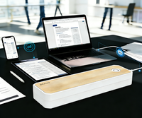 Imprimante thermique portable sans encre pour documents, format A4, papier thermique, interface USB, batterie rechargeable, compatible multi-OS, en stock