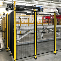 Línea de producción de taller, cercado, protección de seguridad, valla de poste de Metal, malla de alambre de hierro, Robot, cercado de pared límite