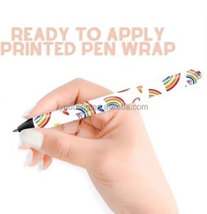 Wondove venta al por mayor personalizado dibujos animados flor UV Dtf pluma envolturas transferencias calcomanías bolígrafos UVDTF pegatinas pluma envoltura MAMA profesor enfermera - Product Image 5