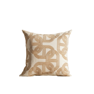 Woven Anti-static Customizable Cushion <b>Cover</b> 100% Polyester Geometric Retro Square Pillow Case <b>for</b> Home <b>Sofa</b> Decor - Product Image 1