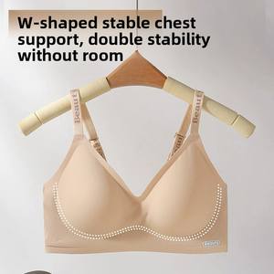 Bralette Deportivo de Seda sin Aros, <span class=keywords><strong>Sujetador</strong></span> sin Costuras de Realce Fino con Tirantes Ajustados, de Copa Fija Suave y Sólida, Novedad, Venta Al por Mayor - Product Image 4