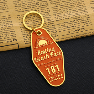 LLavero de metal esmaltado con logo personalizado para habitación de hotel, llavero con número para habitación de hotel - Product Image 4