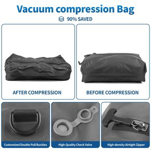 Sacs <span class=keywords><strong>sous</strong></span> <span class=keywords><strong>vide</strong></span> réutilisables légers en TPU 17L, sacs à dos de voyage imperméables, fermeture éclair, <span class=keywords><strong>valise</strong></span> pour vêtements - Product Image 4