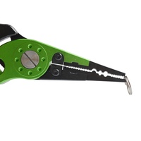 Pince de pêche portable à anneau fendu ODM FG-1026 noir+vert, personnalisable avec logo, en acier 4Cr14 – Vente chaude