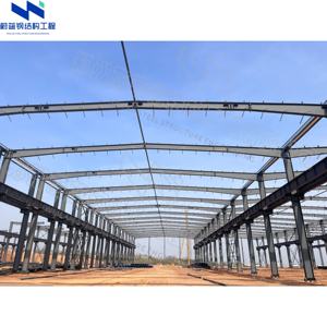 プレハブ軽量鉄骨構造建築物（Q355鋼材切断サービス付き、資材保管用に色カスタマイズ可能） - Product Image 1