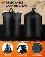 Poubelle de recyclage de 37 gallons pour la cuisine avec 2 compartiments, 140 L, grande poubelle de recyclage intérieure, panier à linge pliable avec couvercle