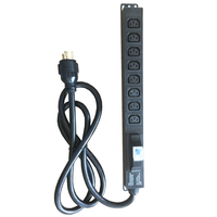 1.5U IEC C13 8-Port 50A 240V PDU dengan Steker L6-50P untuk Penggunaan di Pusat Data & Ruang Komputer