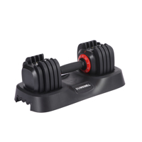 Haltère réglable en fonte multi-niveaux 11 kg, 10 réglages, verrouillable, pour entraînement cardio et musculation à domicile