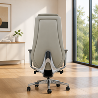 Chaise de direction en cuir, chaise de bureau, chaise de direction pivotante, roulettes silencieuses, à utiliser pour la salle du patron de l'entreprise