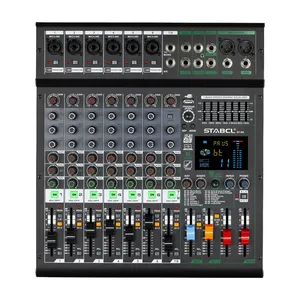 ST-8S Professional 8-Channel Stereo Music Console Club Application Audio Interface Mixer for Music Events Power Mixing Console