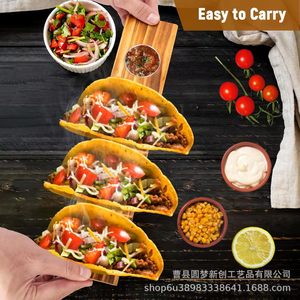 Cross-<b>border</b> wooden minimalist corn tortilla rack, home use, wave-shaped <b>display</b> rack, kitchen countertop <b>display</b> and storage - Product Image 1
