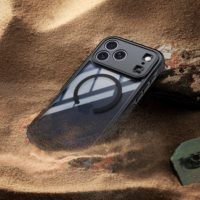 Casing Ponsel Magnetik Transparan Tiga Lapis Anti Benturan Anti Debu Anti Gores 2in1 Pelindung Bodi Penuh untuk IPhone18ProMax