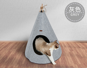 Foldable so pets igloo dog's felt cat Cave Nature cat mascot tent - Product Image 2