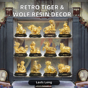 Sculpture en résine couleur bois peinte à la main, motif ange, art populaire européen, écologique, pour décoration intérieure - Product Image 2