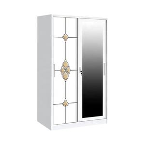 Lemari Pakaian 2 Pintu Besi DESLIZANTE Anti Rayap Anti Banjir 2 puerta abatible armario de metal muebles de dormitorio de hierro - Product Image 1