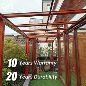 Vente en gros d'abri à pluie manuel moderne en aluminium pour villa, balcon et jardin extérieur - Product Image 6