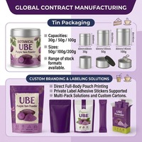 Poudre d'igname violette UBE biologique naturelle pure de haute qualité, anthocyanes UBE, prise en charge OEM