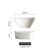 Assiette triangulaire en céramique, plat à sauce, restaurant occidental, plat spécial pour servir le steak, passe au micro-ondes, design simple, haute qualité, usage domestique