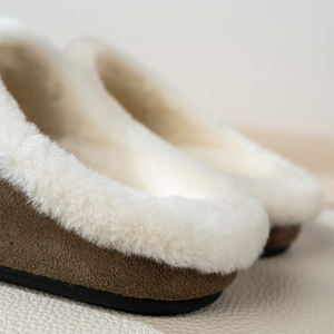 Mulas de cuero Sandalias de corcho Zapatos de patata con soporte de arco Zuecos de gamuza para mujer - Product Image 6