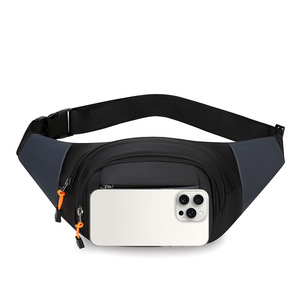 Fashion Waist Bag Nylon Large Capacity Water Resistant Outdoor Sports Chest Bag For Men Women Gray Black Military Green Blue - Product Image 2