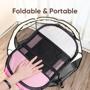 Venta caliente gran espacio portátil mascota perro gato recinto Oxford tela resistente a los arañazos plegable tienda de campaña para mascotas valla - Product Image 2