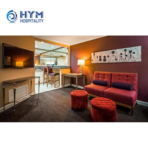 ชุดเฟอร์นิเจอร์โรงแรมแบบเวสเทิร์นพลัสชุดโซฟาในห้องนอนเตียงขนาดคิงส์แบบปรับแต่งได้3-5ดาว - Product Image 4