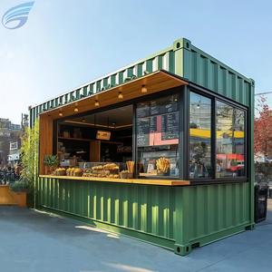 20FT Stahl-Luxus-Container-Café, Maßgefertigtes Vorgefertigtes Umweltfreundliches Modernes Atmungsaktives Kaffeehaus, Modulare Häuser - Product Image 1