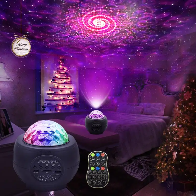 Led 360 Degree Romantic Room Rotating Cosmos Moon Star Sky Projector Lamp Blue Tooth Night Light