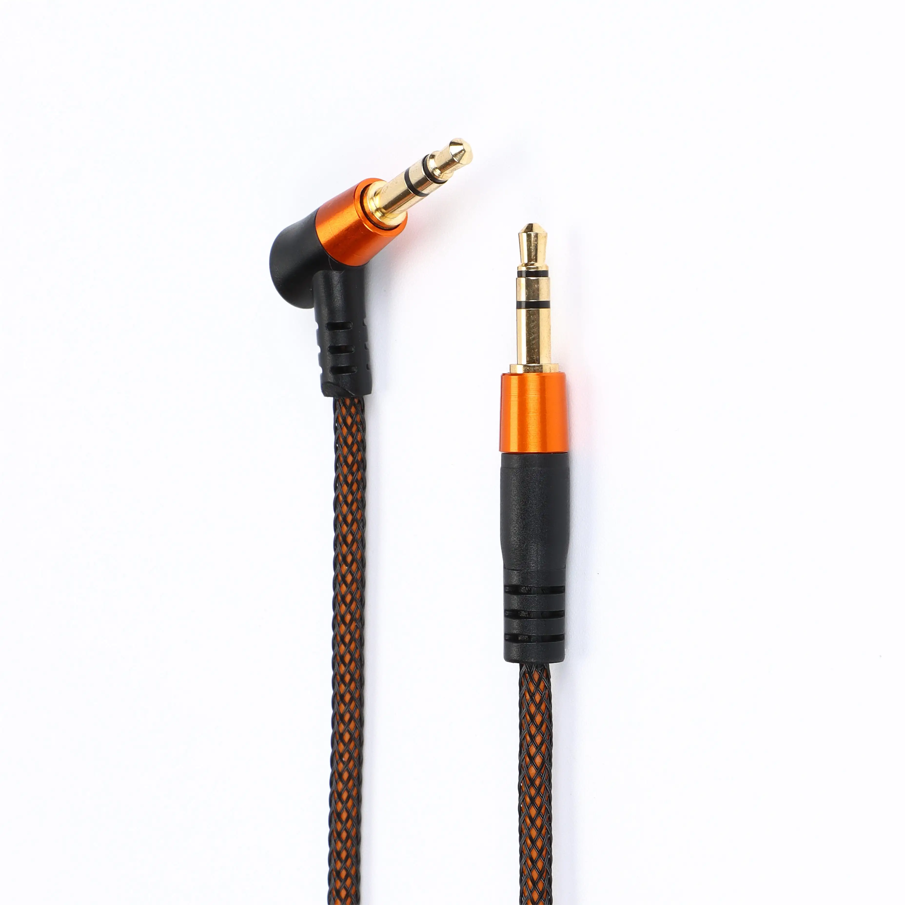 Length Customized Nylon Braided Pure Copper Core Universal Plug 3.5 Aux Audio Cable