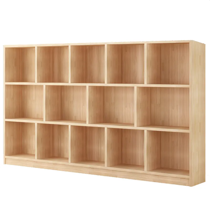 خزانة منخفضة من الخشب الصلب خزانة بسيطة للكتب والألعاب خزانة كتب للاستخدام المنزلي للأطفال
