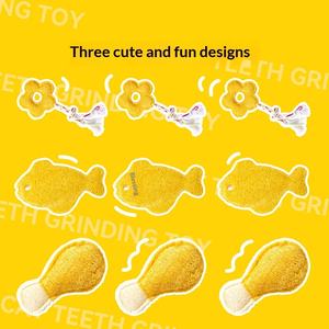 Giocattolo per Cani e Gatti a Forma di Orsetto con Motivo Frutta e Verdura, Resistente ai Morsi, per la Pulizia dei Denti di Gattini e Gatti di Piccola Taglia, Giocattolo Autoregolante per Cuccioli - Product Image 4