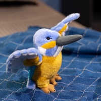 Jouet en peluche réaliste en polyester de 20 cm, faible teneur en tissu, faisan d'eau doux avec long bec, idéal pour cadeau ou décoration de bar