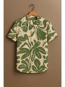เสื้อเชิ้ตผู้ชายคุณภาพพรีเมียม ผ้าไลคร่าพิมพ์ลาย แขนสั้น สวมใส่สบาย ทันสมัย ผ้าเนื้อยืด เหมาะสำหรับชุดลำลองในชีวิตประจำวันและวันหยุดสุดสัปดาห์ - Product Image 3