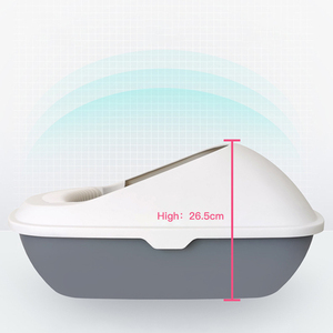 Caja de arena desmontable y duradera <span class=keywords><strong>para</strong></span> gatos y mascotas, lavamanos semicerrado, elegante y grueso, antisalpicaduras, de gran espacio - Product Image 2