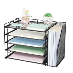 Organisateur de papier et d'accessoires en métal avec porte-documents, accessoires de bureau et organisateurs d'espace de travail pour supports de catalogues et de références - Product Image 2