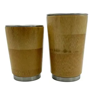 Bamboo Mug Customised Eco Friendly Vacuum Insualted Thermo Coffee Travel Bamboo Mug Tumbler With Lid