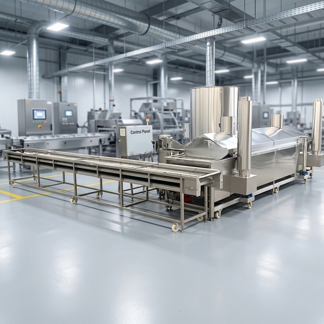 Fully automatic production line for french fries and potato chips machine